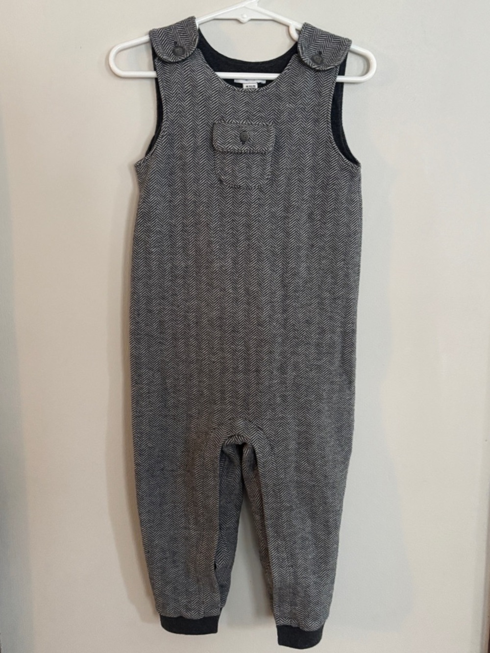 Janie and Jack Black Plaid Overalls 18-24 Months